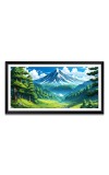 Nature Landscape Floating Frame Scenery Digital Print - 12x24 inch Modern Nature Wall Art for Living Room, Bedroom, Office, Hotels, Drawing Room