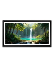 Nature Landscape Floating Frame Scenery Digital Print - 12x24 inch Modern Nature Wall Art for Living Room, Bedroom, Office, Hotels, Drawing Room
