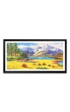 Nature Landscape Floating Frame Scenery Digital Print - 12x24 inch Modern Nature Wall Art for Living Room, Bedroom, Office, Hotels, Drawing Room