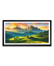 Nature Landscape Floating Frame Scenery Digital Print - 12x24 inch Modern Nature Wall Art for Living Room, Bedroom, Office, Hotels, Drawing Room