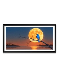 Nature Landscape Floating Frame Scenery Digital Print - 12x24 inch Modern Nature Wall Art for Living Room, Bedroom, Office, Hotels, Drawing Room