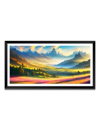 Nature Landscape Floating Frame Scenery Digital Print - 12x24 inch Modern Nature Wall Art for Living Room, Bedroom, Office, Hotels, Drawing Room