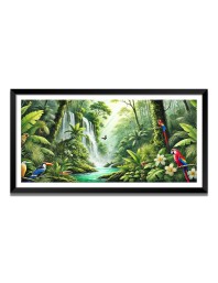 Nature Landscape Floating Frame Scenery Digital Print - 12x24 inch Modern Nature Wall Art for Living Room, Bedroom, Office, Hotels, Drawing Room