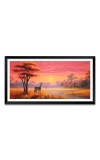 Nature Landscape Floating Frame Scenery Digital Print - 12x24 inch Modern Nature Wall Art for Living Room, Bedroom, Office, Hotels, Drawing Room