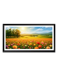 Nature Landscape Floating Frame Scenery Digital Print - 12x24 inch Modern Nature Wall Art for Living Room, Bedroom, Office, Hotels, Drawing Room
