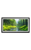 Nature Landscape Floating Frame Scenery Digital Print - 12x24 inch Modern Nature Wall Art for Living Room, Bedroom, Office, Hotels, Drawing Room