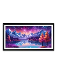 Nature Landscape Floating Frame Scenery Digital Print - 12x24 inch Modern Nature Wall Art for Living Room, Bedroom, Office, Hotels, Drawing Room