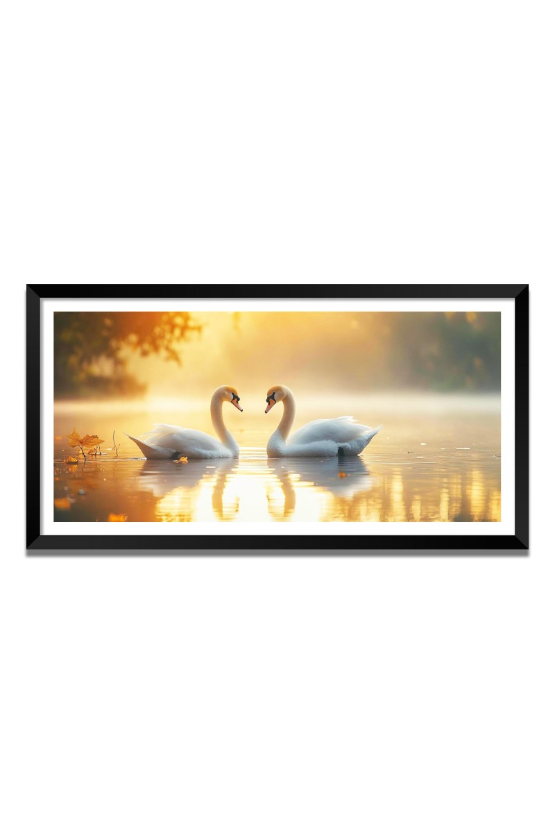 Nature Landscape Floating Frame Scenery Digital Print - 12x24 inch Modern Nature Wall Art for Living Room, Bedroom, Office, Hotels, Drawing Room