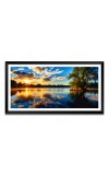 Nature Landscape Floating Frame Scenery Digital Print - 12x24 inch Modern Nature Wall Art for Living Room, Bedroom, Office, Hotels, Drawing Room