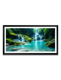 Nature Landscape Floating Frame Scenery Digital Print - 12x24 inch Modern Nature Wall Art for Living Room, Bedroom, Office, Hotels, Drawing Room