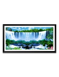 Nature Landscape Floating Frame Scenery Digital Print - 12x24 inch Modern Nature Wall Art for Living Room, Bedroom, Office, Hotels, Drawing Room
