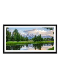 Nature Landscape Floating Frame Scenery Digital Print - 12x24 inch Modern Nature Wall Art for Living Room, Bedroom, Office, Hotels, Drawing Room