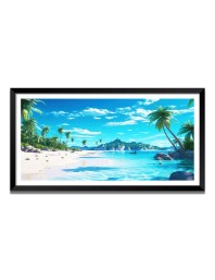 Nature Landscape Floating Frame Scenery Digital Print - 12x24 inch Modern Nature Wall Art for Living Room, Bedroom, Office, Hotels, Drawing Room