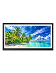 Nature Landscape Floating Frame Scenery Digital Print - 12x24 inch Modern Nature Wall Art for Living Room, Bedroom, Office, Hotels, Drawing Room