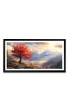 Nature Landscape Floating Frame Scenery Digital Print - 12x24 inch Modern Nature Wall Art for Living Room, Bedroom, Office, Hotels, Drawing Room