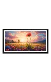Nature Landscape Floating Frame Scenery Digital Print - 12x24 inch Modern Nature Wall Art for Living Room, Bedroom, Office, Hotels, Drawing Room