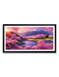 Nature Landscape Floating Frame Scenery Digital Print - 12x24 inch Modern Nature Wall Art for Living Room, Bedroom, Office, Hotels, Drawing Room