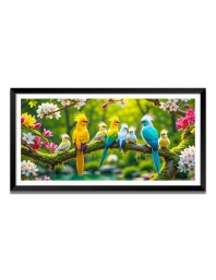 Nature Landscape Floating Frame Scenery Digital Print - 12x24 inch Modern Nature Wall Art for Living Room, Bedroom, Office, Hotels, Drawing Room