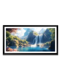 Nature Landscape Floating Frame Scenery Digital Print - 12x24 inch Modern Nature Wall Art for Living Room, Bedroom, Office, Hotels, Drawing Room