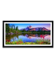 Nature Landscape Floating Frame Scenery Digital Print - 12x24 inch Modern Nature Wall Art for Living Room, Bedroom, Office, Hotels, Drawing Room
