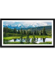 Nature Landscape Floating Frame Scenery Digital Print - 12x24 inch Modern Nature Wall Art for Living Room, Bedroom, Office, Hotels, Drawing Room