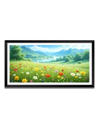 Nature Landscape Floating Frame Scenery Digital Print - 12x24 inch Modern Nature Wall Art for Living Room, Bedroom, Office, Hotels, Drawing Room