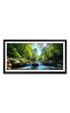 Nature Landscape Floating Frame Scenery Digital Print - 12x24 inch Modern Nature Wall Art for Living Room, Bedroom, Office, Hotels, Drawing Room
