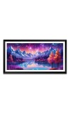 Nature Landscape Floating Frame Scenery Digital Print - 12x24 inch Modern Nature Wall Art for Living Room, Bedroom, Office, Hotels, Drawing Room