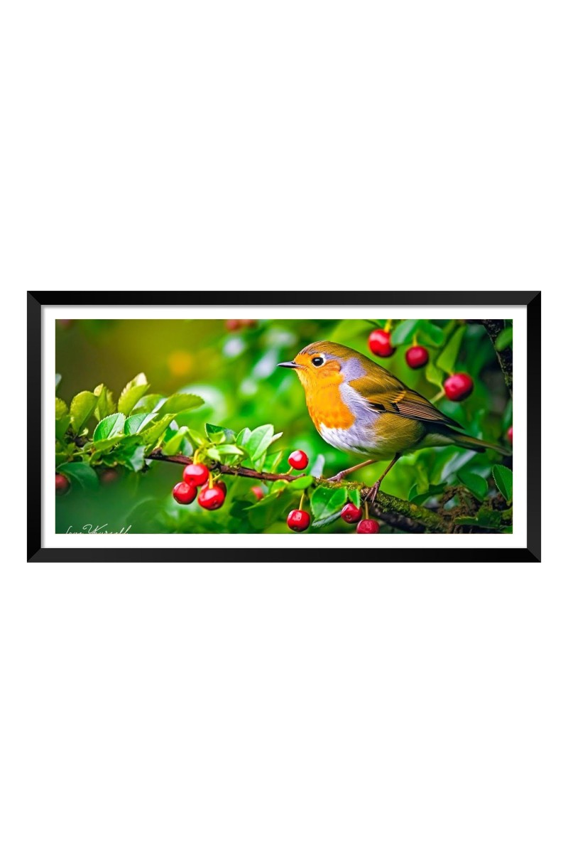 Nature Landscape Floating Frame Scenery Digital Print - 12x24 inch Modern Nature Wall Art for Living Room, Bedroom, Office, Hotels, Drawing Room