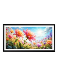 Nature Landscape Floating Frame Scenery Digital Print - 12x24 inch Modern Nature Wall Art for Living Room, Bedroom, Office, Hotels, Drawing Room