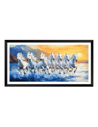 Nature Landscape Floating Frame Scenery Digital Print - 12x24 inch Modern Nature Wall Art for Living Room, Bedroom, Office, Hotels, Drawing Room