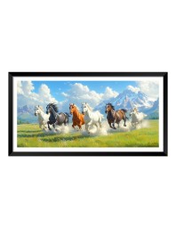 Nature Landscape Floating Frame Scenery Digital Print - 12x24 inch Modern Nature Wall Art for Living Room, Bedroom, Office, Hotels, Drawing Room