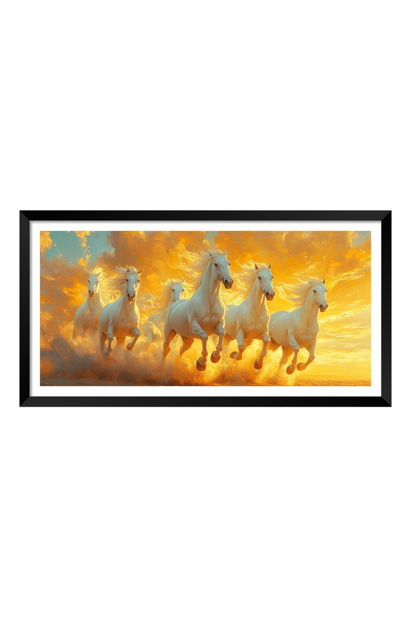 Nature Landscape Floating Frame Scenery Digital Print - 12x24 inch Modern Nature Wall Art for Living Room, Bedroom, Office, Hotels, Drawing Room