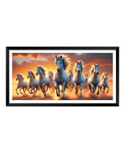 Nature Landscape Floating Frame Scenery Digital Print - 12x24 inch Modern Nature Wall Art for Living Room, Bedroom, Office, Hotels, Drawing Room