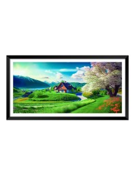 Nature Landscape Floating Frame Scenery Digital Print - 12x24 inch Modern Nature Wall Art for Living Room, Bedroom, Office, Hotels, Drawing Room