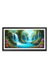 Nature Landscape Floating Frame Scenery Digital Print - 12x24 inch Modern Nature Wall Art for Living Room, Bedroom, Office, Hotels, Drawing Room