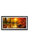 Nature Landscape Floating Frame Scenery Digital Print - 12x24 inch Modern Nature Wall Art for Living Room, Bedroom, Office, Hotels, Drawing Room