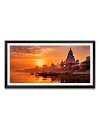Nature Landscape Floating Frame Scenery Digital Print - 12x24 inch Modern Nature Wall Art for Living Room, Bedroom, Office, Hotels, Drawing Room