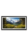Nature Landscape Floating Frame Scenery Digital Print - 12x24 inch Modern Nature Wall Art for Living Room, Bedroom, Office, Hotels, Drawing Room