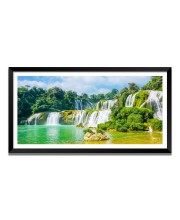 Nature Landscape Floating Frame Scenery Digital Print - 12x24 inch Modern Nature Wall Art for Living Room, Bedroom, Office, Hotels, Drawing Room