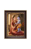 Yashoda Maiya And Gopal Krishna Digital Print Photo 6.7x8.7 inches  (I24) - Vibrant Religious Wall Art for Home or Office Decor.