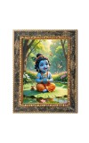 Gopal Krishna Digital Print Photo 6.7x8.7 inches  (I24) - Vibrant Religious Wall Art for Home or Office Decor.