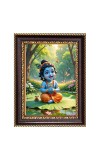 Gopal Krishna Digital Print Photo 6.7x8.7 inches  (I24) - Vibrant Religious Wall Art for Home or Office Decor.