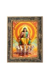 Lord surya Digital Print Photo 6.7x8.7 inches  (I24) - Vibrant Religious Wall Art for Home or Office Decor.