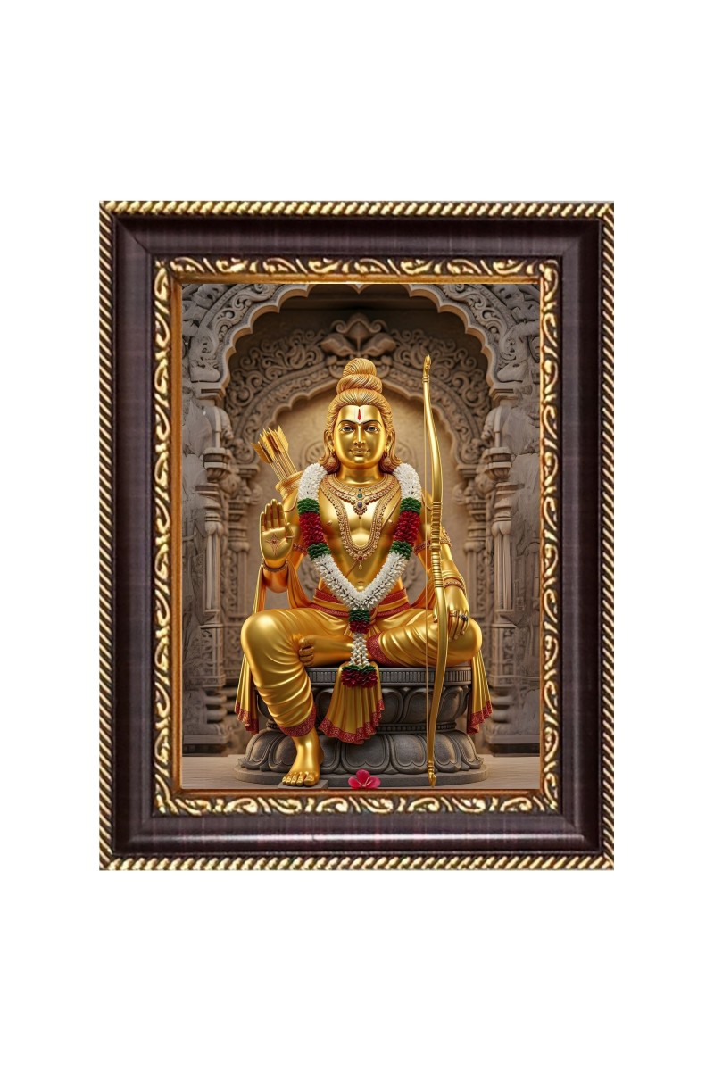 Jai Shree Ram Digital Print Photo 6.7x8.7 inches  (I24) - Vibrant Religious Wall Art for Home or Office Decor.