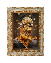 Divine Krishna Digital Print Photo 6.7x8.7 inches  (I24) - Vibrant Religious Wall Art for Home or Office Decor.