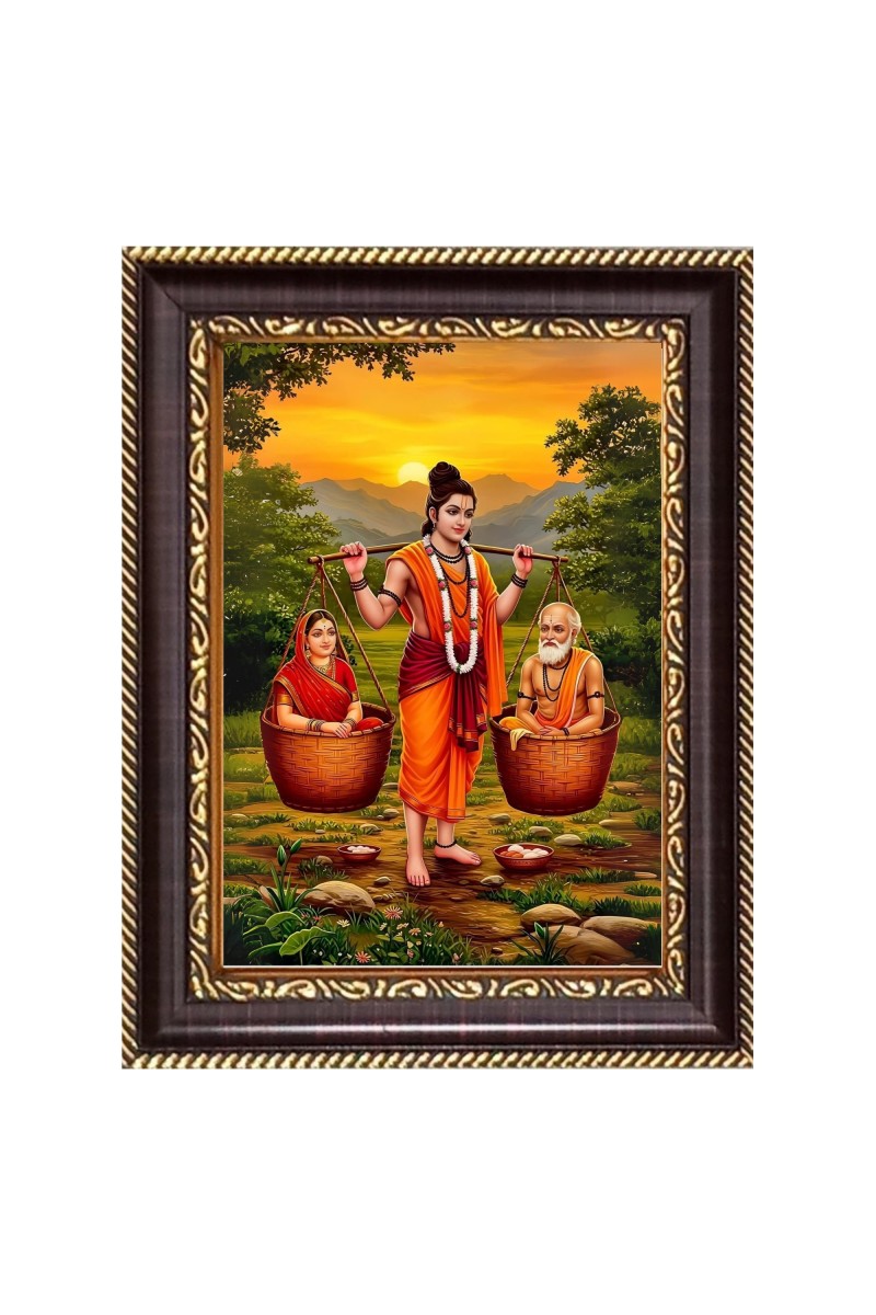  Shravan Kumar Digital Print Photo 6.7x8.7 inches  (I24) - Vibrant Religious Wall Art for Home or Office Decor.