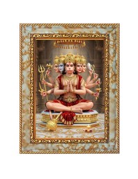 Lord Hanuman Digital Print Photo 6.7x8.7 inches  (I24) - Vibrant Religious Wall Art for Home or Office Decor.