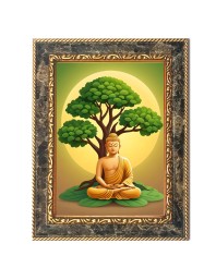 Gautam Buddha Digital Print Photo 6.7x8.7 inches  (I24) - Vibrant Religious Wall Art for Home or Office Decor.
