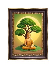 Gautam Buddha Digital Print Photo 6.7x8.7 inches  (I24) - Vibrant Religious Wall Art for Home or Office Decor.